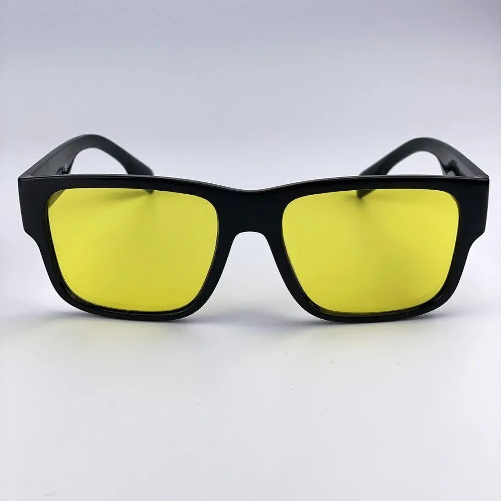 NEW Burberry KNIGHT BE4358 300185 Black Yellow Square Men Sunglasses